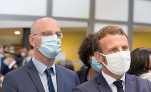 Jean-Michel Blanquer et Emmanuel Macron.