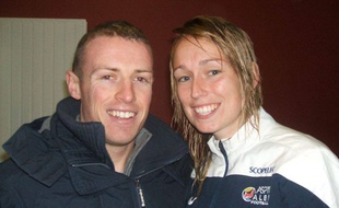 L'attaquante irlandaise de l'ASPTT Albi Stephanie Roche et son petit ami.