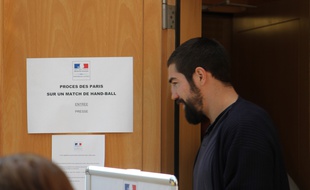 Nikola Karabatic, au procès des paris suspects le 22 juin 2015, au tribunal correctionnel de Montpellier
