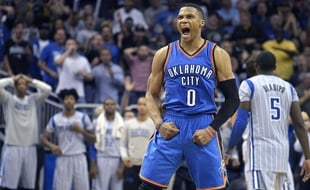 Russell Westbrook contre Orlando le 30 octobre 2015.