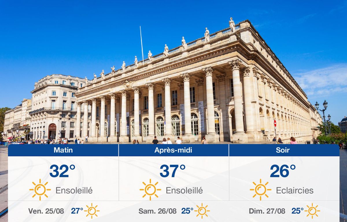 Météo Bordeaux: prévisions du jeudi 24 août 2023