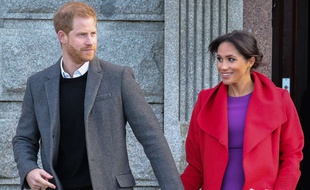 Le prince Harry et Meghan Markle à Birkenhead au Royaume-Uni.