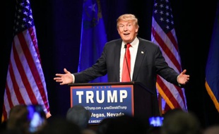 Le candidat à la primaire républicaine, Donald Trump, le 14 décembre 2015, lors d'un meeting à Las Vegas