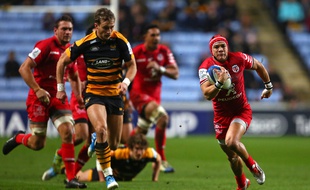 L'ailier oulousain Cheslin Kolbe, auteur d'un magnifique essai samedi sur la pelouse des Wasps.