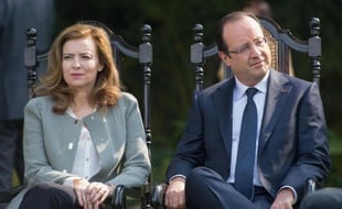 Valérie Trierweiler et François Hollande le 15 février 2013 à New Delhi