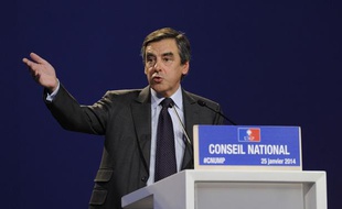 François Fillon, le 25 janvier 2014, lors du Conseil national de l'UMP à Paris.
