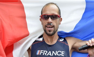 Yohann Diniz après son record du monde, le 15 août 2014