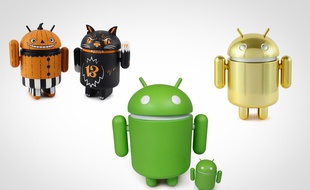 Des mascottes Google d'Android.