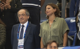 Noël Le Graët et Roxana Maracineanu lors de France-Andorre en septembre 2019.