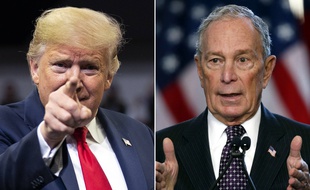 Donald Trump et le candidat à la primaire démocrate Michael Bloomberg (photomontage).