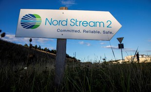Sur le chantier de Nord Stream 2 en Allemagne.