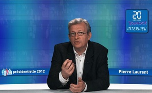 Pierre Laurent, secrétaire national du Parti communiste français (PCF), le 20 avril 2012 dans les locaux de 20 Minutes à Paris.