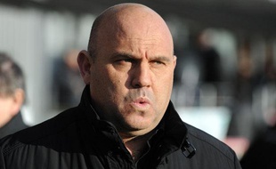 L'entraîneur Frédéric Antonetti, le 27 avril 2013, lors d'un match de Rennes à Brest.
