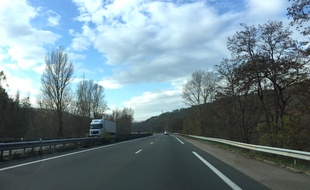 L'autoroute A47, entre Lyon et Saint-Etienne