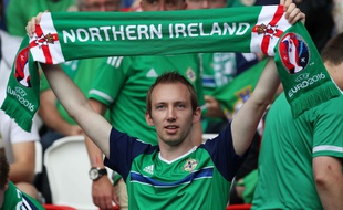 Un supporter nord-irlandais au Parc des Princes, lors du match de sa sélection face à l'Allemagne à l'Euro 2016.