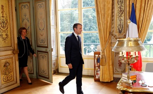 Emmanuel Macron et Muriel Pénicaud à l'Elysée, le 22 septembre 2017.