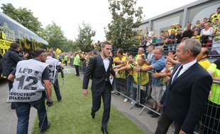 Jordan Veretout arrive au stade de la Beaujoire.