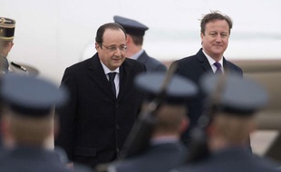 François Hollande et David Cameron lors du sommet franco-anglais le 31 janvier 2014.