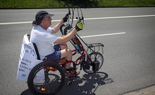 Guy Patin va relier Avion (62) à Berlin en fauteuil roulant en hommage à son aïeul Albert Leriche.