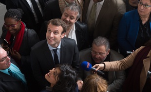 Emmanuel Macron à Bobigny le 11 janvier 2016.