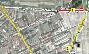 Le chantier de la Porte de Valenciennes.
