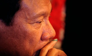 Le président élu philippin Rodrigo Duterte à Davao, sur l'île de Mindanao, le 9 mai 2016