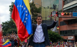 Le président du Parlement vénézuélien Juan Guaido s'est autoproclamé «président» par intérim, le 23 janvier 2019.