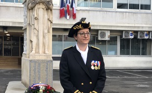 Frédérique Camilleri lors de sa cérémonie d'investiture en tant que préfète de police des Bouhes-du-Rhône