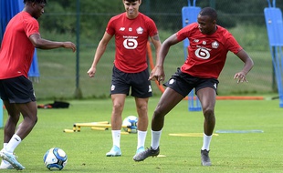 Les joueurs du Losc à l'entraînement au domaine de Luchin
