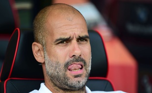 Pep Guardiola, l'entraîneur de Manchester City, le 26 août 2017.