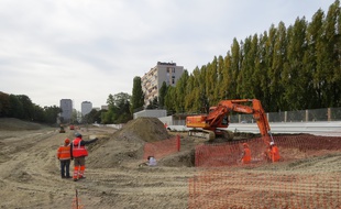 Les travaux du futur Tramway T4 ont été lancés officiellement ce mardi 18 octobre à Clichy-sous-Bois.