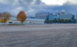 Le terrain du projet Archipel 2 à Strasbourg le 21 octobre 2021