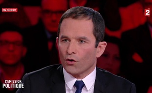 Benoît Hamon, sur le plateau de «L'Emission politique», jeudi 8 décembre.