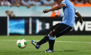 L'attaquant uruguayen des Girondins de Bordeaux, Diego Rolan, le 10 juillet 2013 contre l'Irak.
