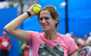 Amélie Mauresmo lors de l'Open d'Australie, le 20 janvier 2015.