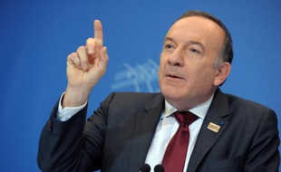 Pierre Gattaz, le 18 février 2014, lors d'une conférence de presse à Paris
