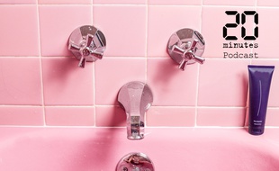 Illustration d'un lavabo rose