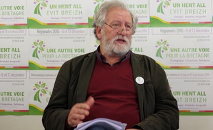 La tête de liste écologiste aux régionales en Bretagne René Louail, ici le 8 décembre 2015 à Rennes.