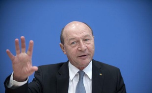 Le président roumain, Traian Basescu,le 31 janvier 2014 à Berlin.