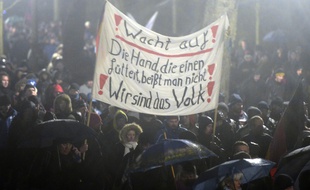 Des manifestants anti-islam à Dresde, en Allemagne, le 5 janvier 2014.