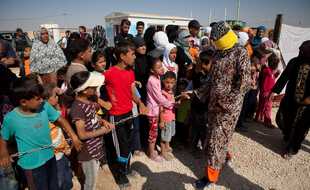 Un grande nombre de réfugiés dans le monde viennent de Syrie comme ici au camp Za'Atari à la frontière entre la Jordanie et la Syrie.