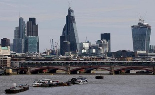 Une vue sur la City de Londres, le 7 août 2013