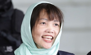 Doan Thi Huong après l'annonce de sa libération prochaine, le 1er avril 2019.