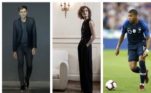 Hedi Slimane, Laïla Slimani et Kylian Mbappe.
