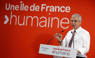 Claude Bartolone, candidat PS aux élections régionales en Ile-de-France, le 22 octobre 2015.