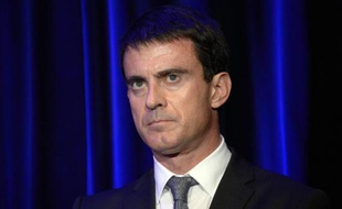 Manuel Valls lors d'une visite au SIAL le 20 octobre 2014 à Villepinte