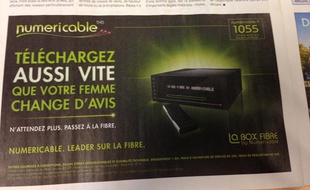 Une publicité pour Numéricable parue dans le quotidien «20 Minutes», le 6 janvier 2014.