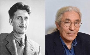 George Orwell (à gauche), Boualem Sansal pour a sortie de «2084» (droite)