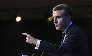 Emmanuel Macron au dîner du Crif, le 20 février 2019.