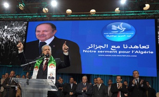 Abdelmalek Sellal était le directeur de campagne de Boutelfika lors de la précédente présidentielle, comme ici le 13 avril 2014.
